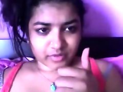 Bbw indian rubs her tits and..